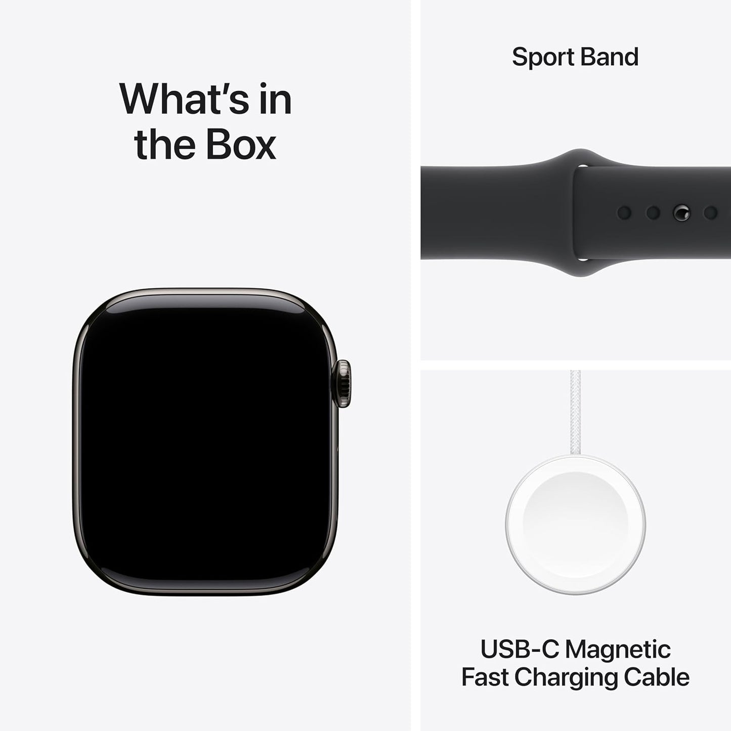 Apple Watch Series 10 (GPS + Cellular) , 46mm , Slate Titanium Case with Sport Band,Milanese Loop