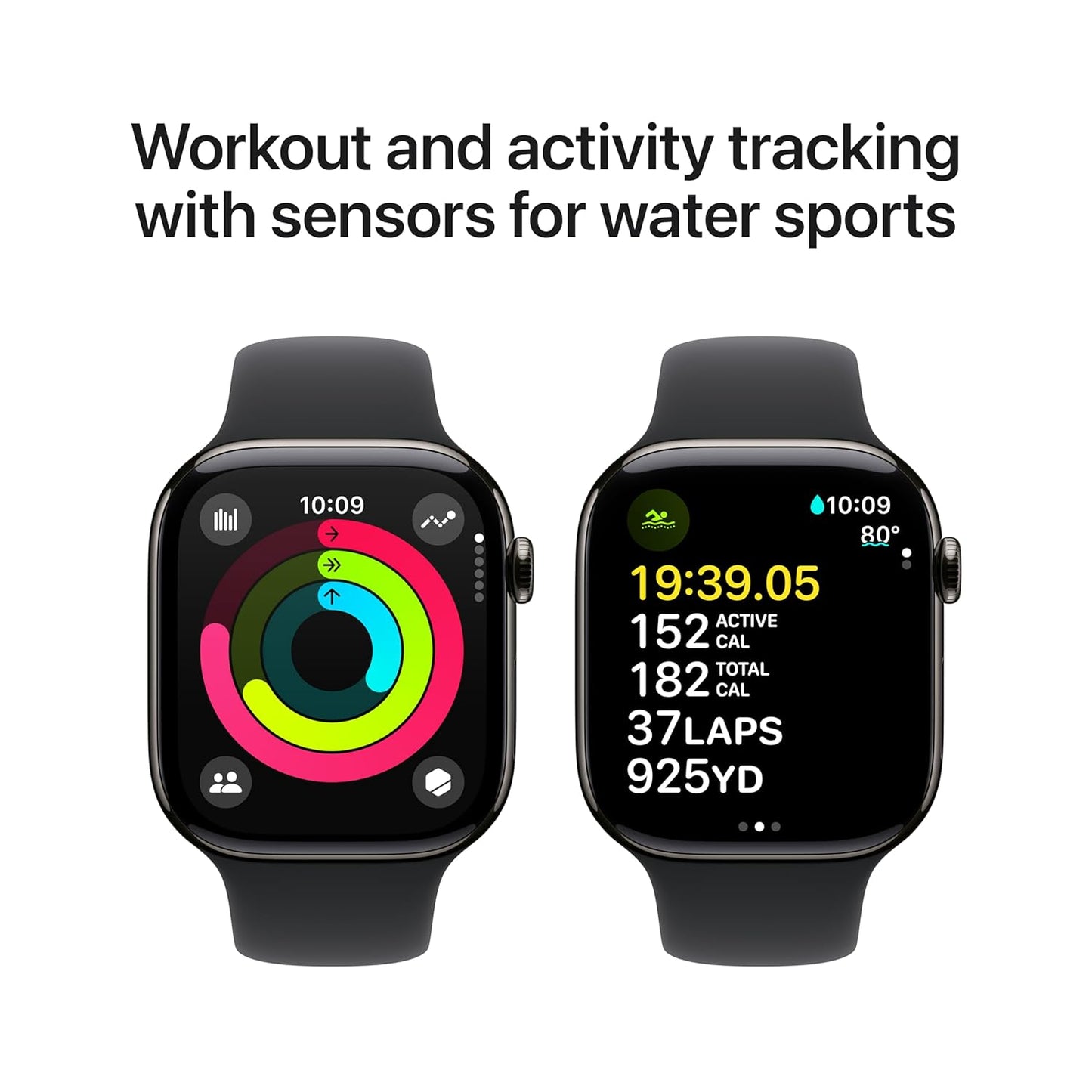 Apple Watch Series 10 (GPS + Cellular) , 46mm , Slate Titanium Case with Sport Band,Milanese Loop