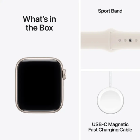 Apple Watch SE 3 GPS 40mm Starlight / Midnight Aluminium Case with Starlight / Midnight Sport Band - S/M / M/L : Pre-booking ₹5,000