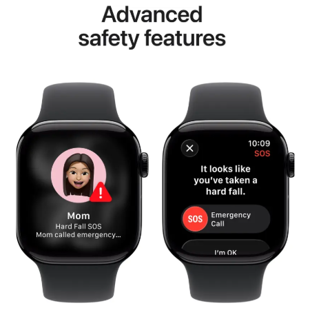 Apple Watch Series 11 GPS 42mm Jet Black Aluminium / Space Grey / Rose Gold Aluminium/Light Blush / Silver Aluminium/Purple Fog Case with Black Sport Band - S/M & M/L : Pre-booking ₹5,000
