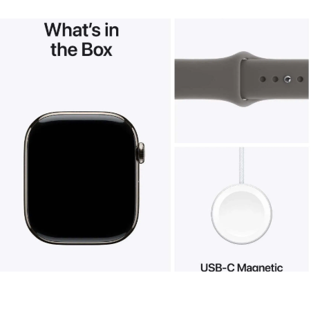 Apple Watch Series 11 GPS + Cellular 42mm Natural, Stone Grey / Slate, Black / Gold, Light Blush Titanium Case with Sport Band - S/M & M/L : Pre-booking ₹5,000