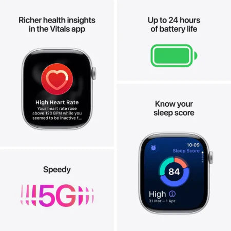 Apple Watch Series 11 GPS + Cellular 46mm Natural Titanium,Natural / Slate Titanium, Slate / Gold Titanium Case with Gold Milanese Loop- S/M & M/L : Pre-booking ₹5,000