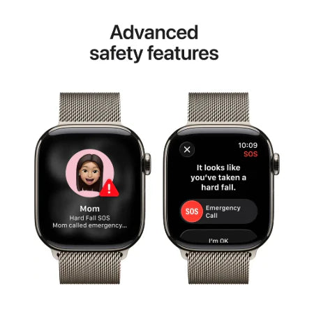 Apple Watch Series 11 GPS + Cellular 46mm Natural Titanium,Natural / Slate Titanium, Slate / Gold Titanium Case with Gold Milanese Loop- S/M & M/L : Pre-booking ₹5,000