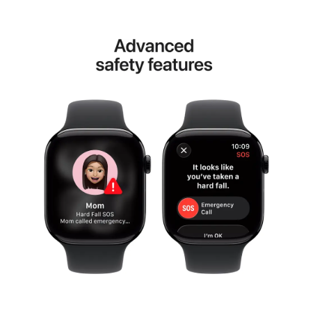 Apple Watch Series 11 GPS + Cellular 46mm Jet Black Aluminium Case, Black / Space Grey, Black / Rose Gold, Light Blush / Silver, Purple Fog with Sport Band - S/M & M/L : Pre-booking ₹5,000