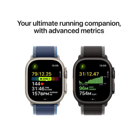 Apple Watch Ultra 3 GPS + Cellular 49mm Natural Titanium Case with Anchor Blue Ocean Band / Light Blue Alpine Loop (S/M/L) / Blue & Bright Blue Trail Loop (S/M, M/L