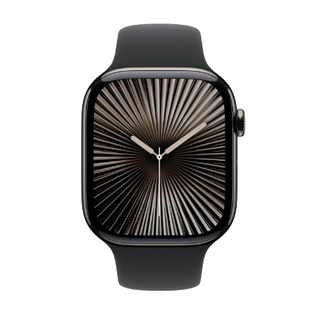 Apple Watch Series 10 (GPS + Cellular) , 46mm , Slate Titanium Case with Sport Band,Milanese Loop