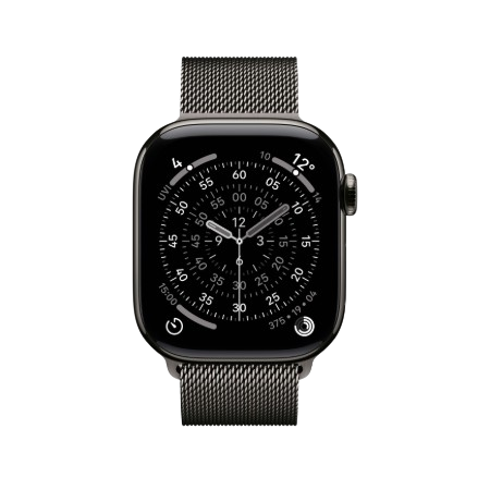 Apple Watch Series 11 GPS + Cellular 42mm Natural / Slate / Gold Titanium Case with Natural / Slate / Gold Milanese Loop : Pre-booking ₹5,000