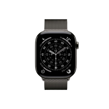 Apple Watch Series 11 GPS + Cellular 46mm Natural Titanium,Natural / Slate Titanium, Slate / Gold Titanium Case with Gold Milanese Loop- S/M & M/L : Pre-booking ₹5,000