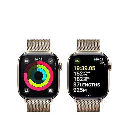 Apple Watch Series 10  (GPS + Cellular) , 42mm , Titanium Case with Milanese Loop / Sport Band
