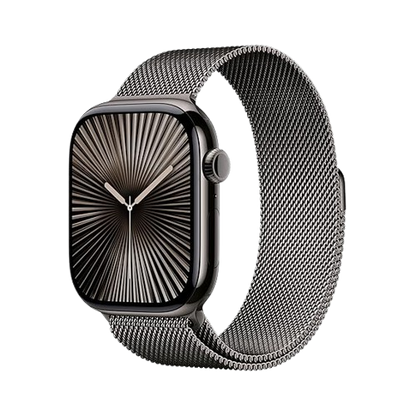 Apple Watch Series 10 (GPS + Cellular) , 46mm , Slate Titanium Case with Sport Band,Milanese Loop