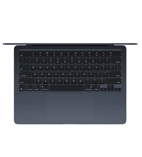 Apple:13-inch MacBook Air: Apple M4 chip with 10-core CPU and 10-core GPU, 24GB, 512GB SSD - Midnight / Silver / Sky Blue / Starlight
