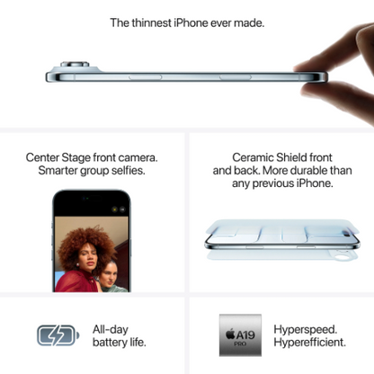 Apple iPhone Air 1TB Cloud White / Light Gold / Sky Blue / Space Black : Pre-booking ₹5,000