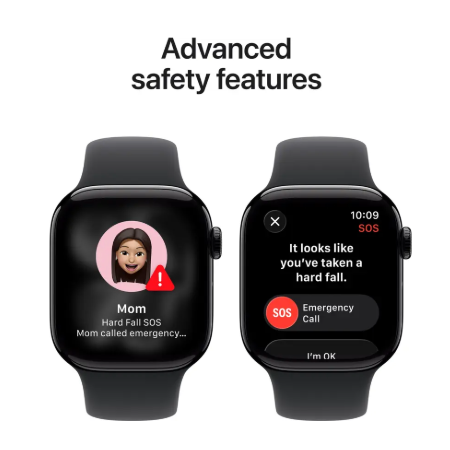 Apple Watch Series 11 GPS + Cellular 42mm Jet Black Aluminium / Space Grey / Rose Gold, Light Blush / Silver, Purple Fog with Sport Band - S/M & M/L : Pre-booking ₹5,000