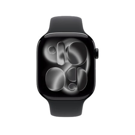 Apple Watch Series 11 GPS + Cellular 42mm Jet Black Aluminium / Space Grey / Rose Gold, Light Blush / Silver, Purple Fog with Sport Band - S/M & M/L : Pre-booking ₹5,000