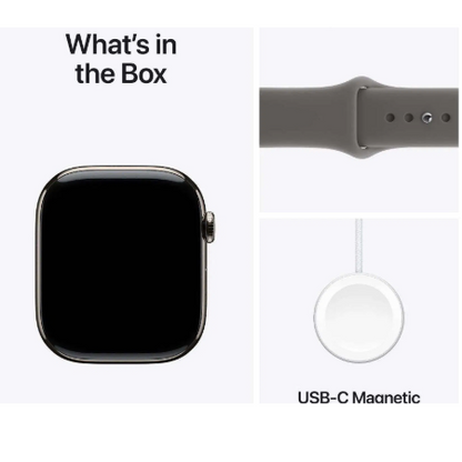 Apple Watch Series 11 GPS + Cellular 42mm Natural, Stone Grey / Slate, Black / Gold, Light Blush Titanium Case with Sport Band - S/M & M/L : Pre-booking ₹5,000