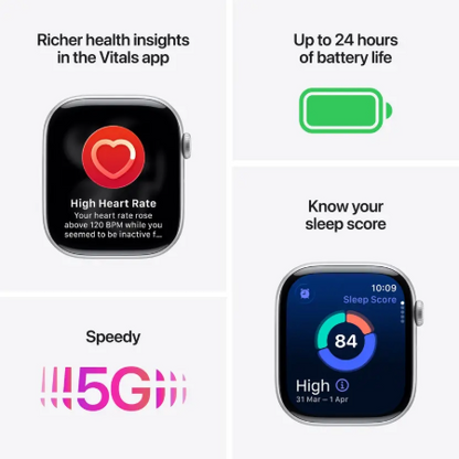 Apple Watch Series 11 GPS + Cellular 42mm Natural / Slate / Gold Titanium Case with Natural / Slate / Gold Milanese Loop : Pre-booking ₹5,000