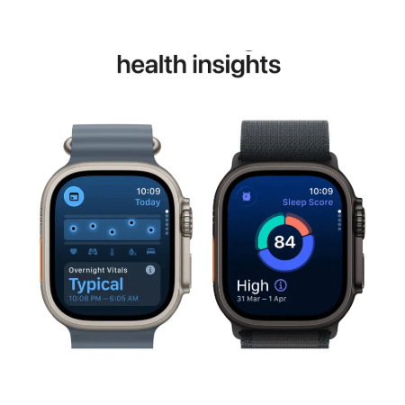 Apple Watch Ultra 3 GPS + Cellular 49mm Natural Titanium Case with Anchor Blue Ocean Band / Light Blue Alpine Loop (S/M/L) / Blue & Bright Blue Trail Loop (S/M, M/L