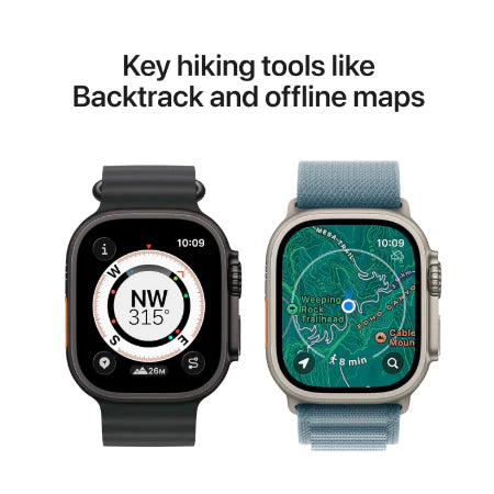 Apple Watch Ultra 3 GPS + Cellular 49mm – Black Titanium Collection (Black Ocean Band | Black Alpine Loop S/M/L | Black/Charcoal Trail Loop S/M & M/L)