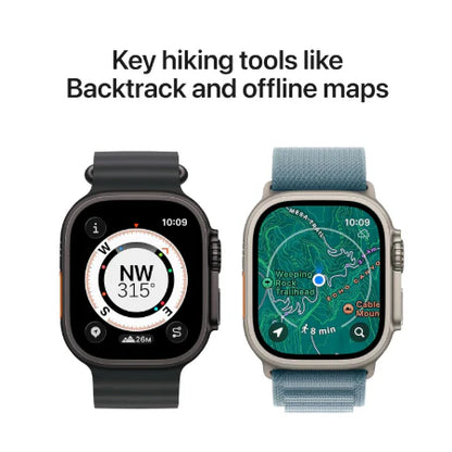 Apple Watch Ultra 3 GPS + Cellular 49mm – Black Titanium Collection (Black Ocean Band | Black Alpine Loop S/M/L | Black/Charcoal Trail Loop S/M & M/L)