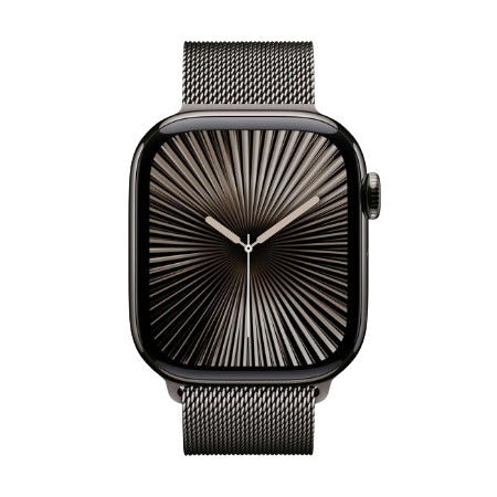 Apple Watch Series 10  (GPS + Cellular) , 42mm , Titanium Case with Milanese Loop / Sport Band