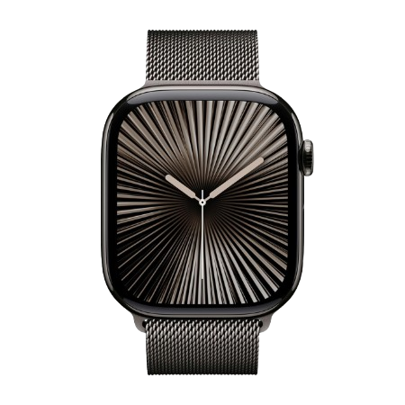 Apple Watch Series 10 (GPS + Cellular) ,46mm, Slate Titanium Case with Slate Milanese Loop - S/M