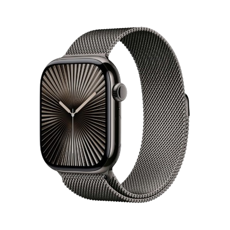 Apple Watch Series 10 (GPS + Cellular) ,46mm, Slate Titanium Case with Slate Milanese Loop - S/M