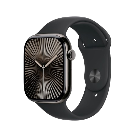 Apple Watch Series 10 (GPS + Cellular) , 46mm , Slate Titanium Case with Sport Band,Milanese Loop