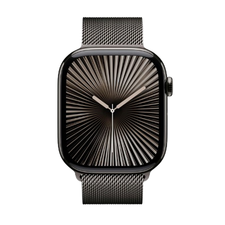 Apple Watch Series 10 (GPS + Cellular) , 46mm , Slate Titanium Case with Sport Band,Milanese Loop