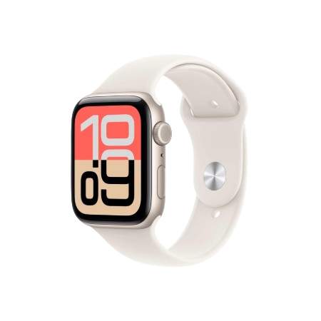 Apple Watch SE 3 GPS + Cellular 44mm Starlight / Midnight Aluminium Case with Starlight / Midnight Sport Band - S/M / M/L