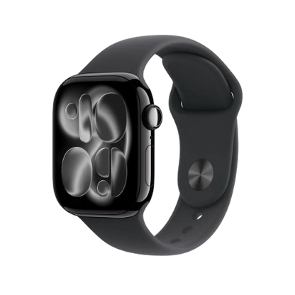 Apple Watch Series 11 GPS 42mm Jet Black Aluminium / Space Grey / Rose Gold Aluminium/Light Blush / Silver Aluminium/Purple Fog Case with Black Sport Band - S/M & M/L : Pre-booking ₹5,000