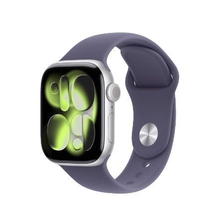 Apple Watch Series 11 GPS 42mm Jet Black Aluminium / Space Grey / Rose Gold Aluminium/Light Blush / Silver Aluminium/Purple Fog Case with Black Sport Band - S/M & M/L : Pre-booking ₹5,000