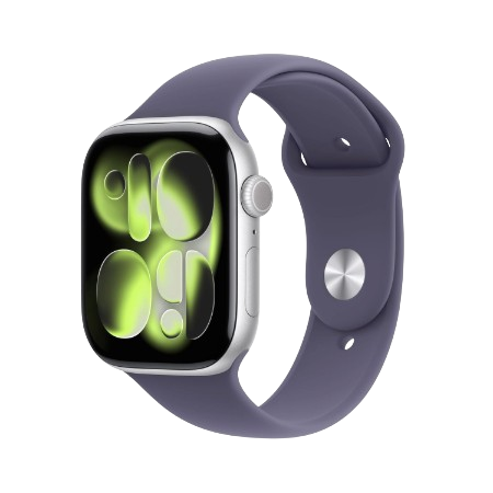 Apple Watch Series 11 GPS 46mm Jet Black Aluminium / Space Grey / Rose Gold Aluminium/Light Blush / Silver Aluminium/Purple Fog Case with Black Sport Band - S/M & M/L : Pre-booking ₹5,000