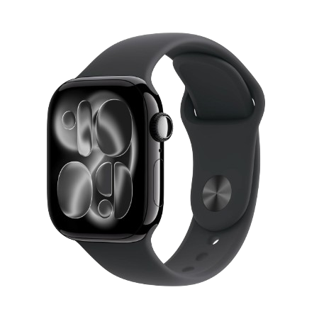 Apple Watch Series 11 GPS + Cellular 42mm Jet Black Aluminium / Space Grey / Rose Gold, Light Blush / Silver, Purple Fog with Sport Band - S/M & M/L : Pre-booking ₹5,000