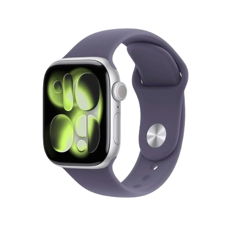 Apple Watch Series 11 GPS + Cellular 42mm Jet Black Aluminium / Space Grey / Rose Gold, Light Blush / Silver, Purple Fog with Sport Band - S/M & M/L : Pre-booking ₹5,000