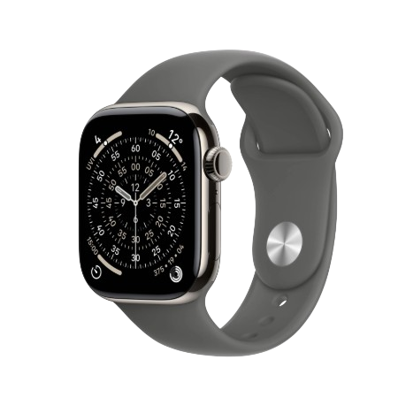 Apple Watch Series 11 GPS + Cellular 42mm Natural, Stone Grey / Slate, Black / Gold, Light Blush Titanium Case with Sport Band - S/M & M/L : Pre-booking ₹5,000