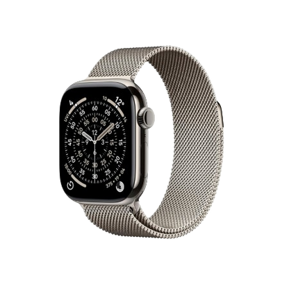 Apple Watch Series 11 GPS + Cellular 42mm Natural / Slate / Gold Titanium Case with Natural / Slate / Gold Milanese Loop : Pre-booking ₹5,000
