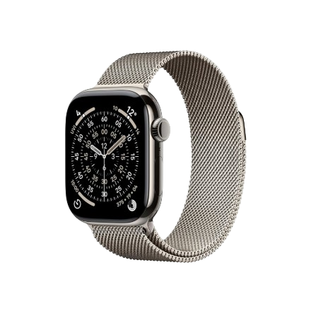 Apple Watch Series 11 GPS + Cellular 42mm Natural / Slate / Gold Titanium Case with Natural / Slate / Gold Milanese Loop : Pre-booking ₹5,000