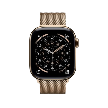 Apple Watch Series 11 GPS + Cellular 42mm Natural / Slate / Gold Titanium Case with Natural / Slate / Gold Milanese Loop : Pre-booking ₹5,000