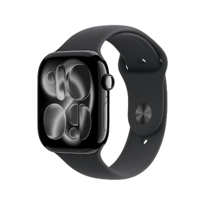 Apple Watch Series 11 GPS + Cellular 46mm Jet Black Aluminium Case, Black / Space Grey, Black / Rose Gold, Light Blush / Silver, Purple Fog with Sport Band - S/M & M/L : Pre-booking ₹5,000