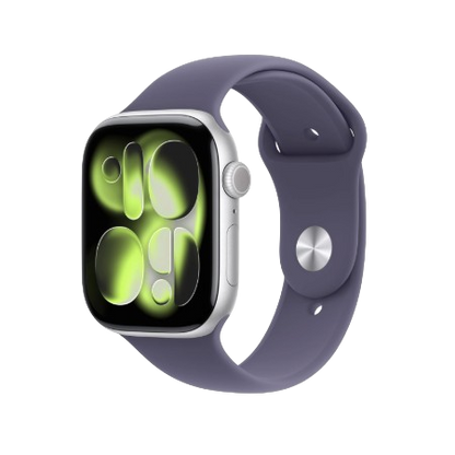 Apple Watch Series 11 GPS + Cellular 46mm Jet Black Aluminium Case, Black / Space Grey, Black / Rose Gold, Light Blush / Silver, Purple Fog with Sport Band - S/M & M/L : Pre-booking ₹5,000