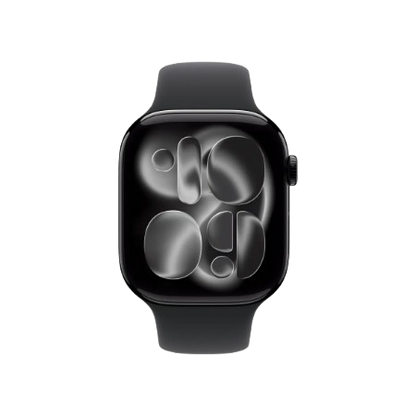 Apple Watch Series 11 GPS + Cellular 46mm Jet Black Aluminium Case, Black / Space Grey, Black / Rose Gold, Light Blush / Silver, Purple Fog with Sport Band - S/M & M/L : Pre-booking ₹5,000