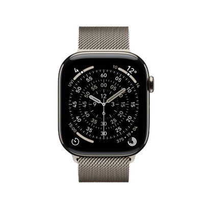 Apple Watch Series 11 GPS + Cellular 46mm Natural Titanium,Natural / Slate Titanium, Slate / Gold Titanium Case with Gold Milanese Loop- S/M & M/L : Pre-booking ₹5,000