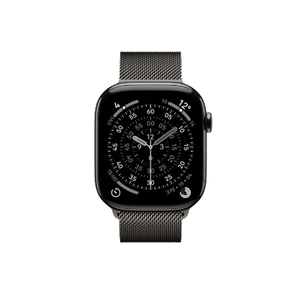 Apple Watch Series 11 GPS + Cellular 46mm Natural Titanium,Natural / Slate Titanium, Slate / Gold Titanium Case with Gold Milanese Loop- S/M & M/L : Pre-booking ₹5,000