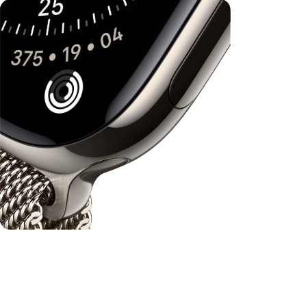 Apple Watch Series 11 GPS + Cellular 46mm Natural Titanium,Natural / Slate Titanium, Slate / Gold Titanium Case with Gold Milanese Loop- S/M & M/L : Pre-booking ₹5,000