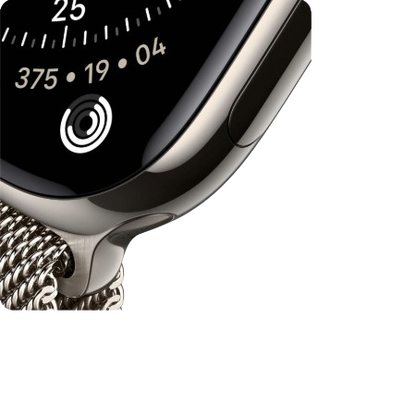 Apple Watch Series 11 GPS + Cellular 46mm Natural Titanium,Natural / Slate Titanium, Slate / Gold Titanium Case with Gold Milanese Loop- S/M & M/L : Pre-booking ₹5,000