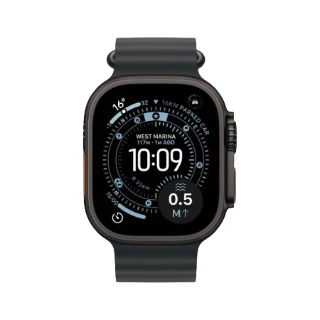 Apple Watch Ultra 3 GPS + Cellular 49mm – Black Titanium Collection (Black Ocean Band | Black Alpine Loop S/M/L | Black/Charcoal Trail Loop S/M & M/L)