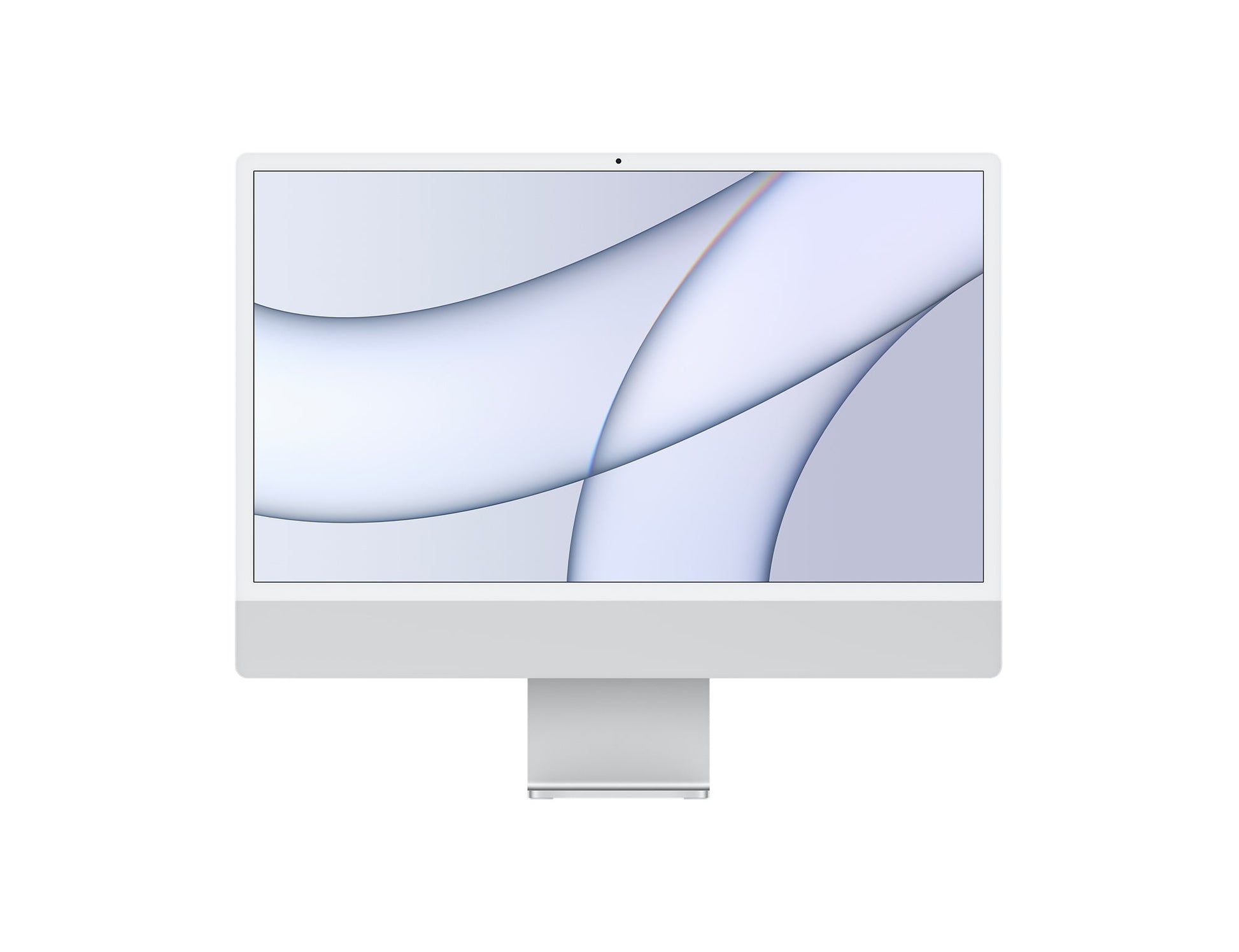 Image of the 24-inch Apple iMac in charming Pink color, showcasing its elegant and playful design. The desktop is displayed at an angle, highlighting its pastel-colored aluminum enclosure and matching accessories. The iconic Apple logo is prominently featured on the back of the device.